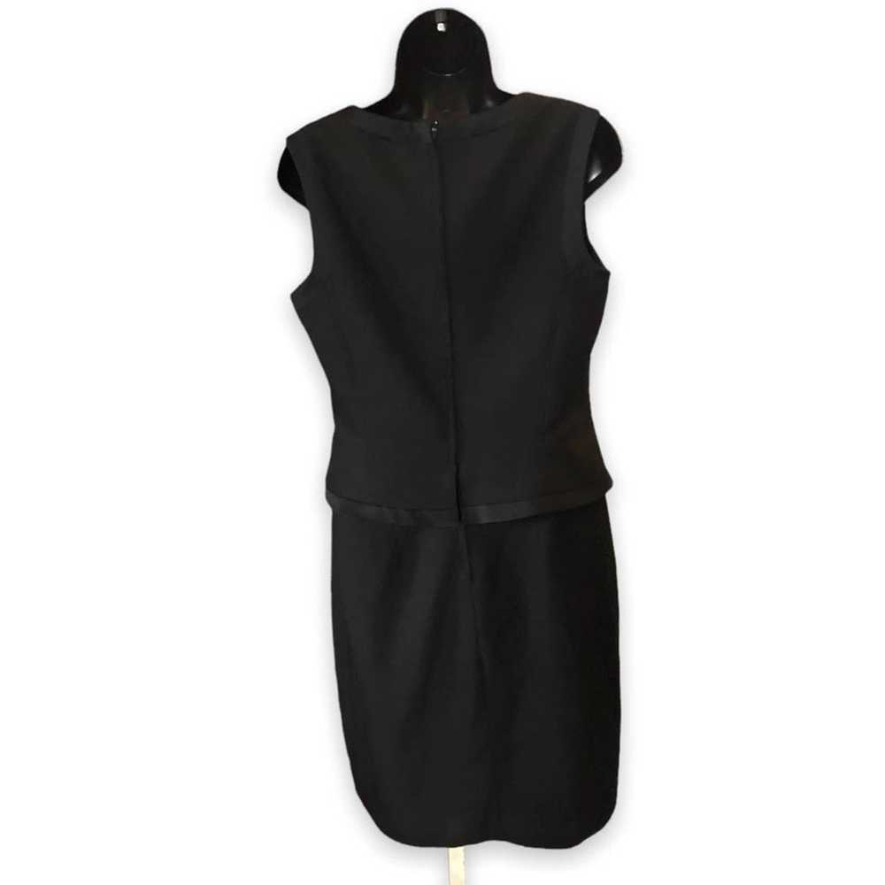 *230 Casual Corner Square Neckline Black Dress - image 2