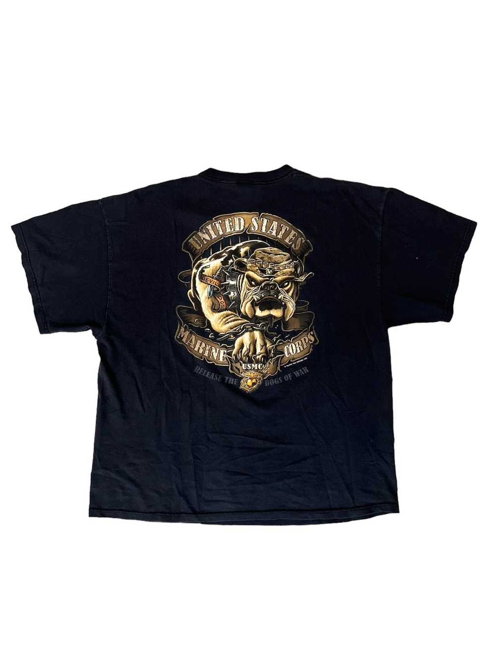 Usmc Vintage Usmc Bull Dog T-Shirt - image 2