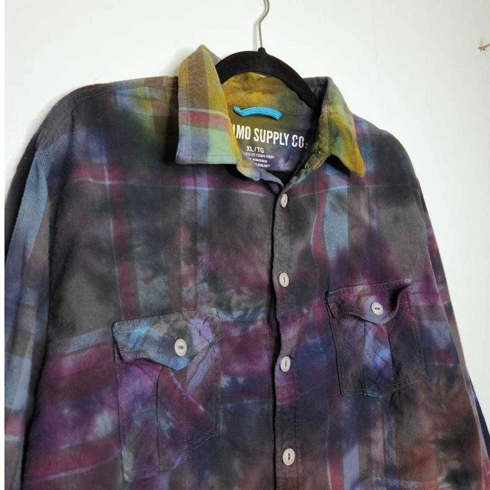 Mossimo Flannel Custom Ice Tie Dye Grunge Cobain … - image 5