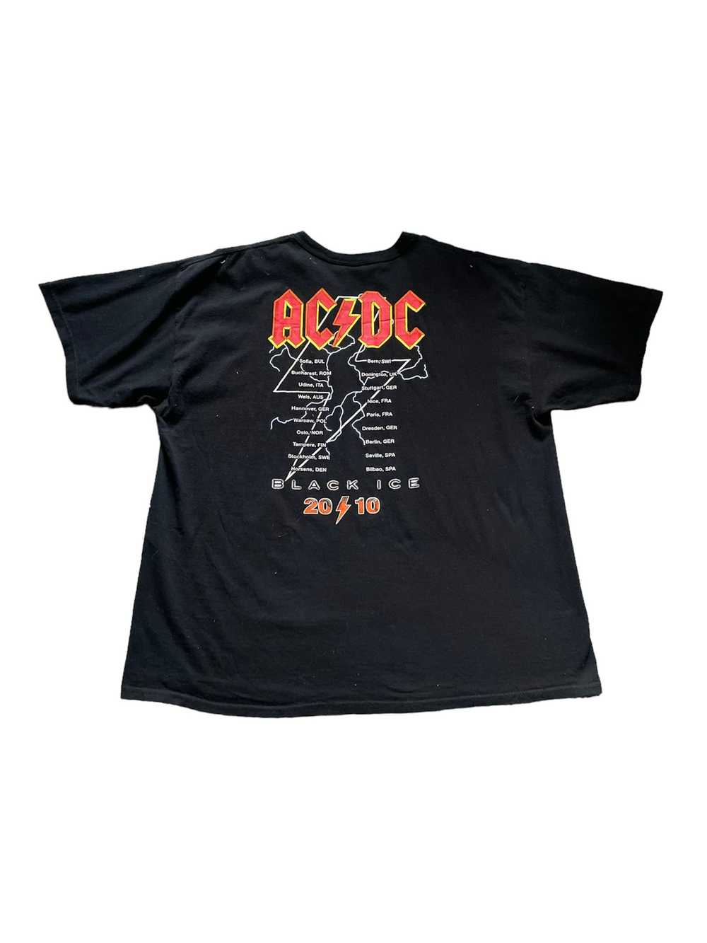 Ac/Dc × Vintage T-shirt AC/DC 2010 Black ice tour… - image 4