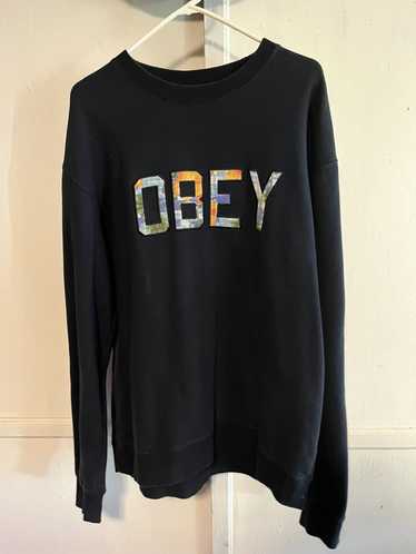 Obey Floral Obey Logo sweatshirt