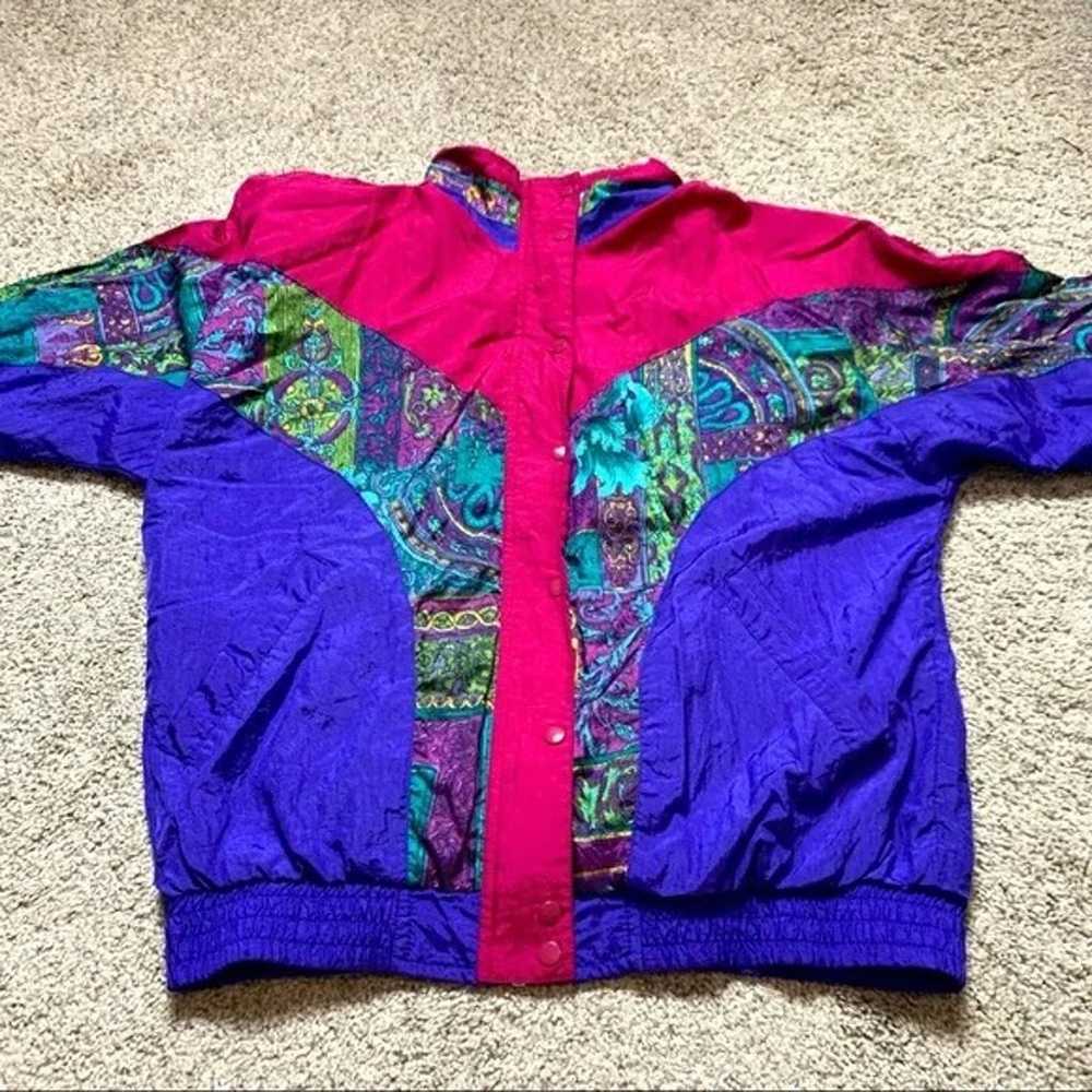 Retro 80s Sunterra Paisley Windbreaker Sz Medium … - image 7