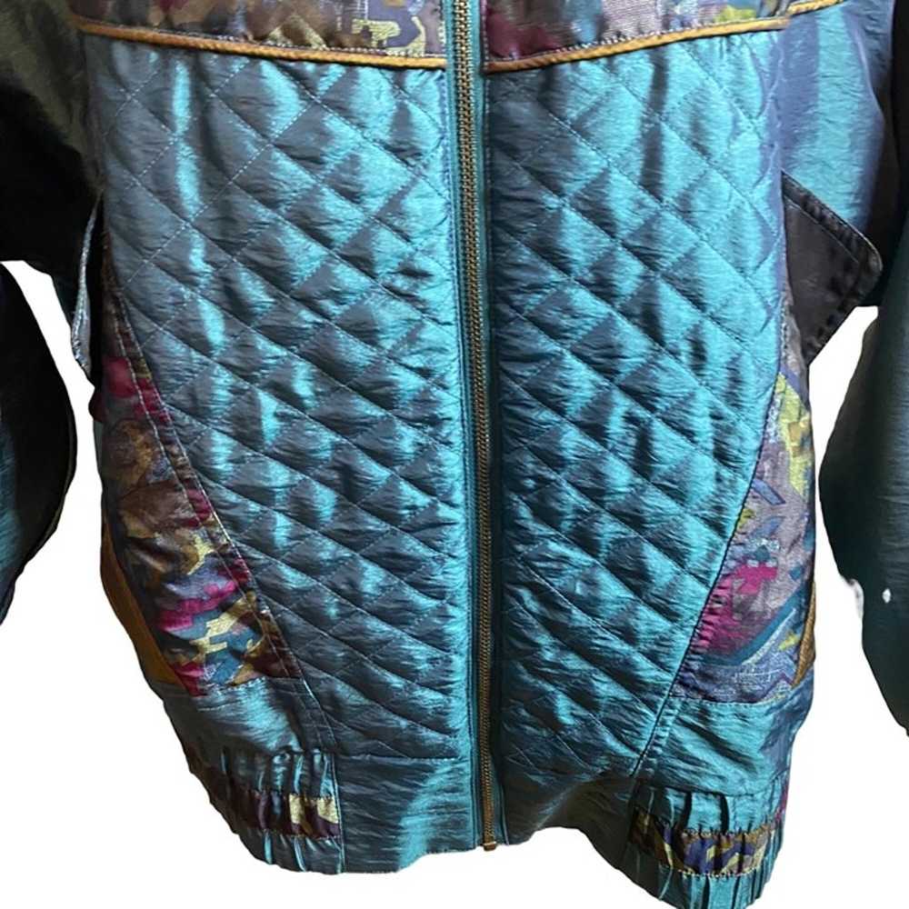 Lavon by Cheerful Corp teal and burgundy zip vint… - image 6