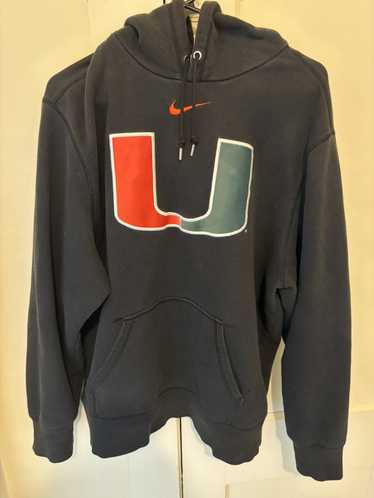 Nike University of Miami Center Check Nike Hoodie