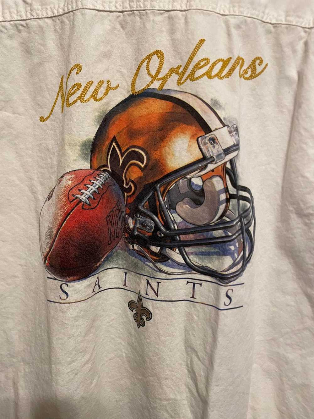 NFL Vintage New Orleans Saints Button Up - image 4