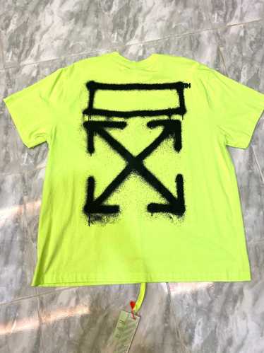 Off-White off-white green spray paint t-shirt - image 1