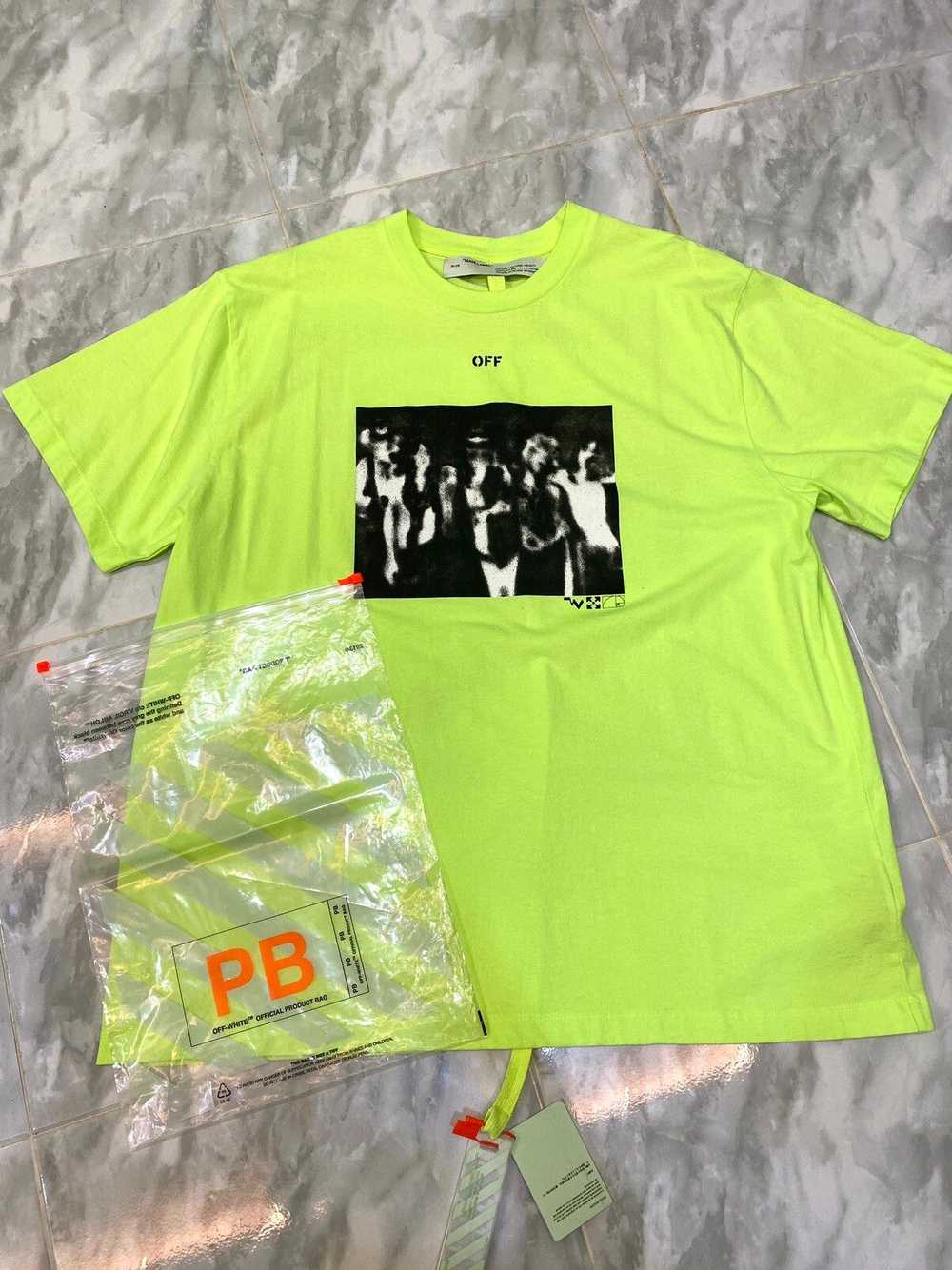 Off-White off-white green spray paint t-shirt - image 2
