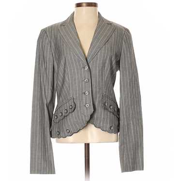 Other W by Worth Gray Striped Blazer Jacket Button