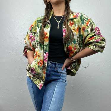 Vintage 1990s Erin London All Over Print Windbreaker Jacket