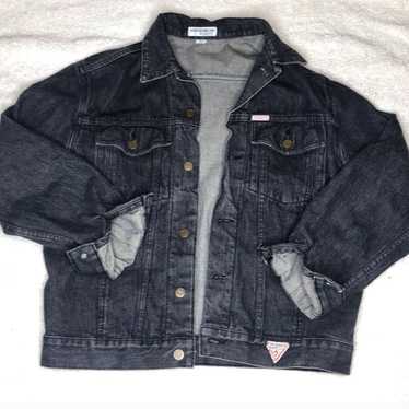 Vintage Guess Black Denim Jean Jacket