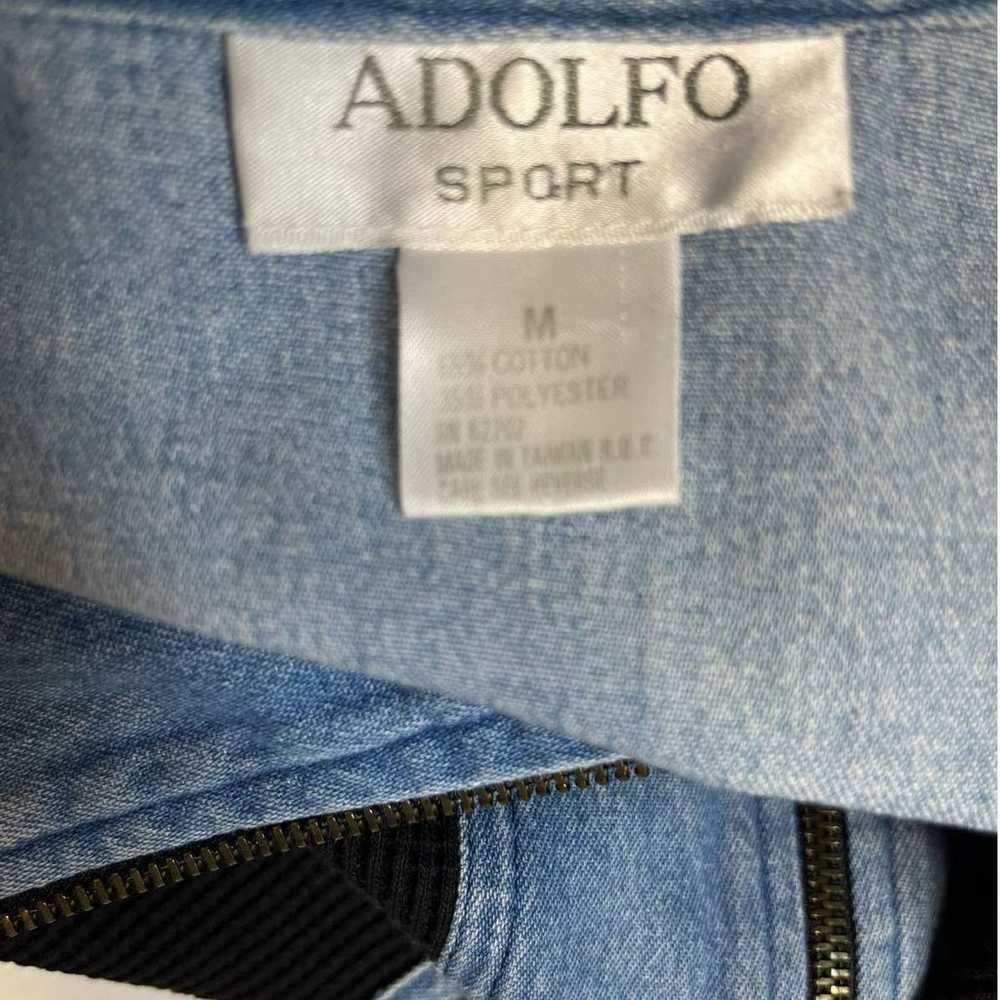 Adolfo Sport Denim Jean Shirt Vintage Jacket - image 3