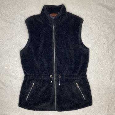 Tsunami Black Fuzzy Fleece Vest: Size Medium - image 1