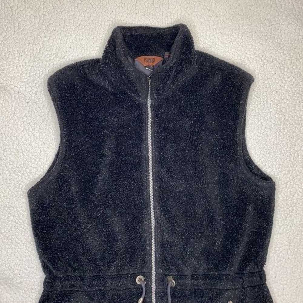 Tsunami Black Fuzzy Fleece Vest: Size Medium - image 4