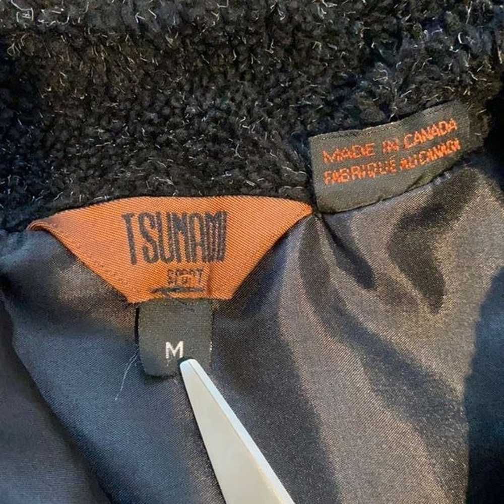 Tsunami Black Fuzzy Fleece Vest: Size Medium - image 7