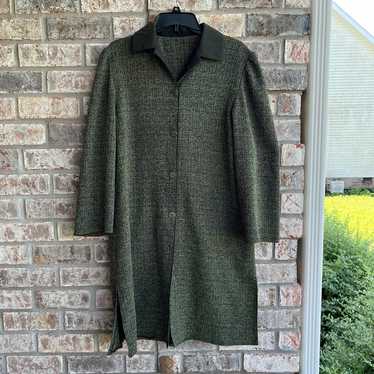 Vintage 60’s green tweed style house coat - image 1