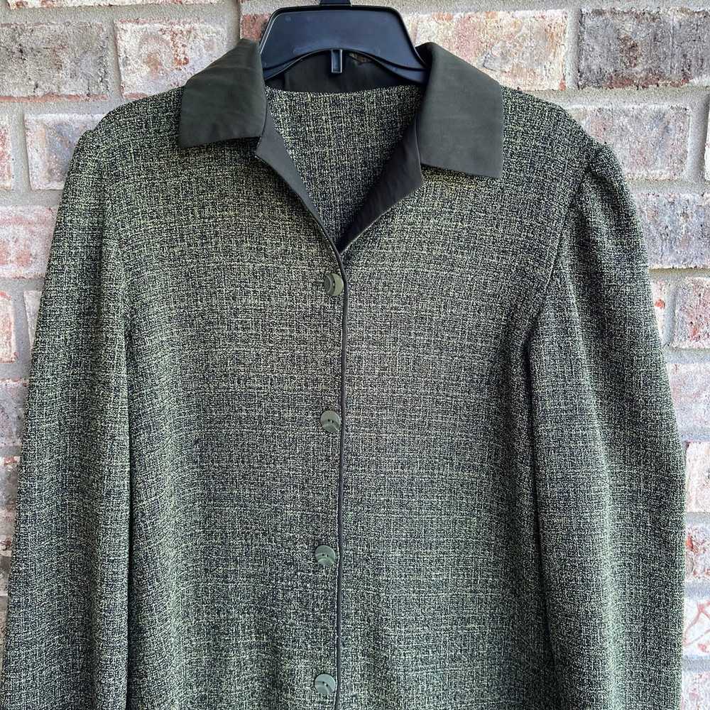 Vintage 60’s green tweed style house coat - image 3