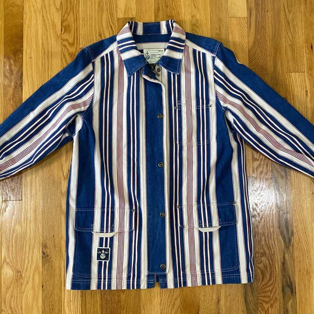 Ralph Lauren Nautical Striped Denim Jacket - image 1