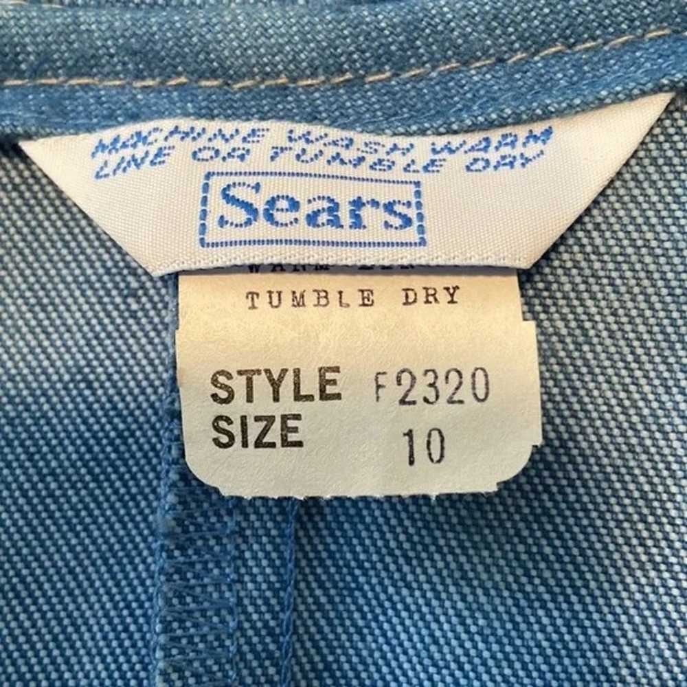 Vintage Sears Denim Button Vest - image 7