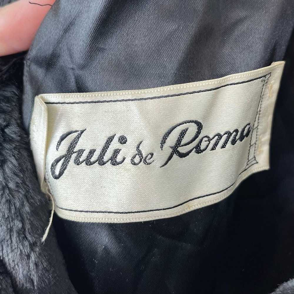Julie De Roma Vintage Faux Fur Coat Double Breast… - image 5