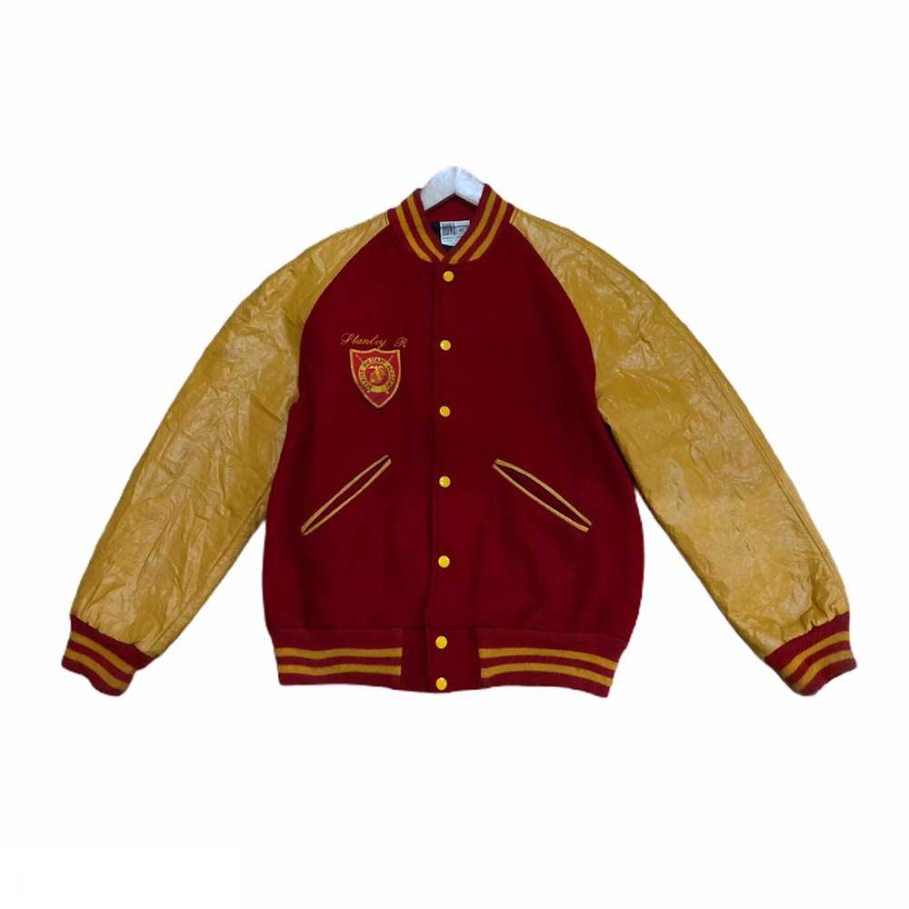 Us Issue × Varsity Jacket × Vintage Vintage Leath… - image 1