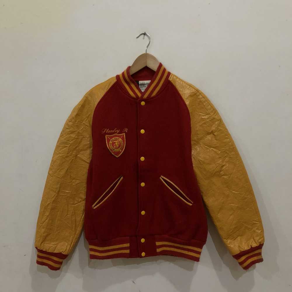 Us Issue × Varsity Jacket × Vintage Vintage Leath… - image 3