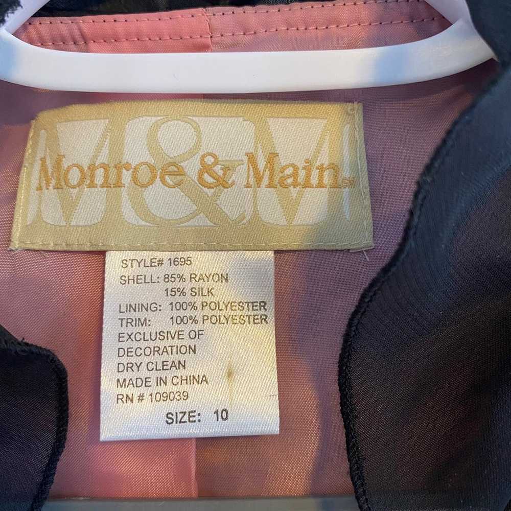 Monroe & Main vintage velour jacket size 10 - image 3