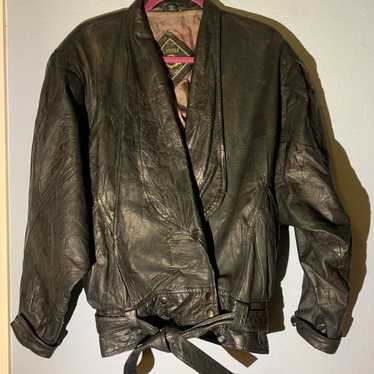 Vintage Black Leather Jacket - image 1