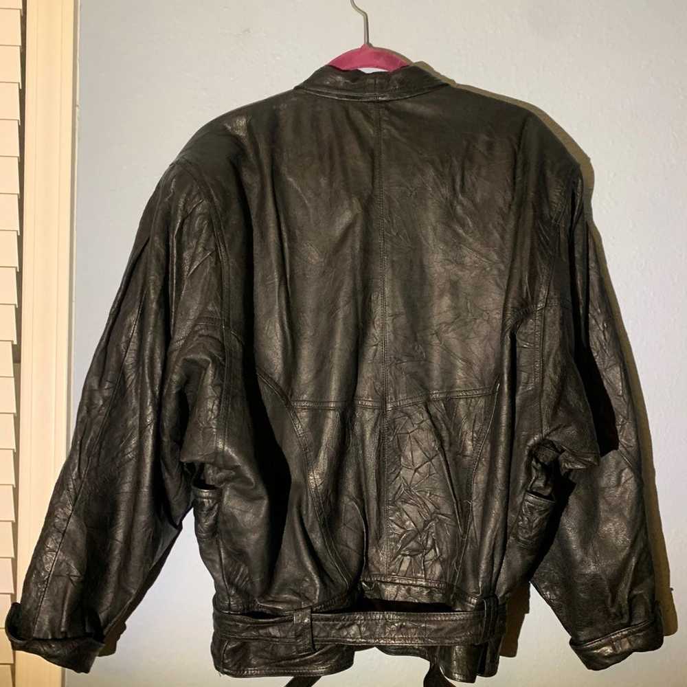 Vintage Black Leather Jacket - image 2