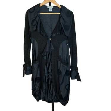 Vintage Aris. A Black Unique Design Coat Mixed Me… - image 1