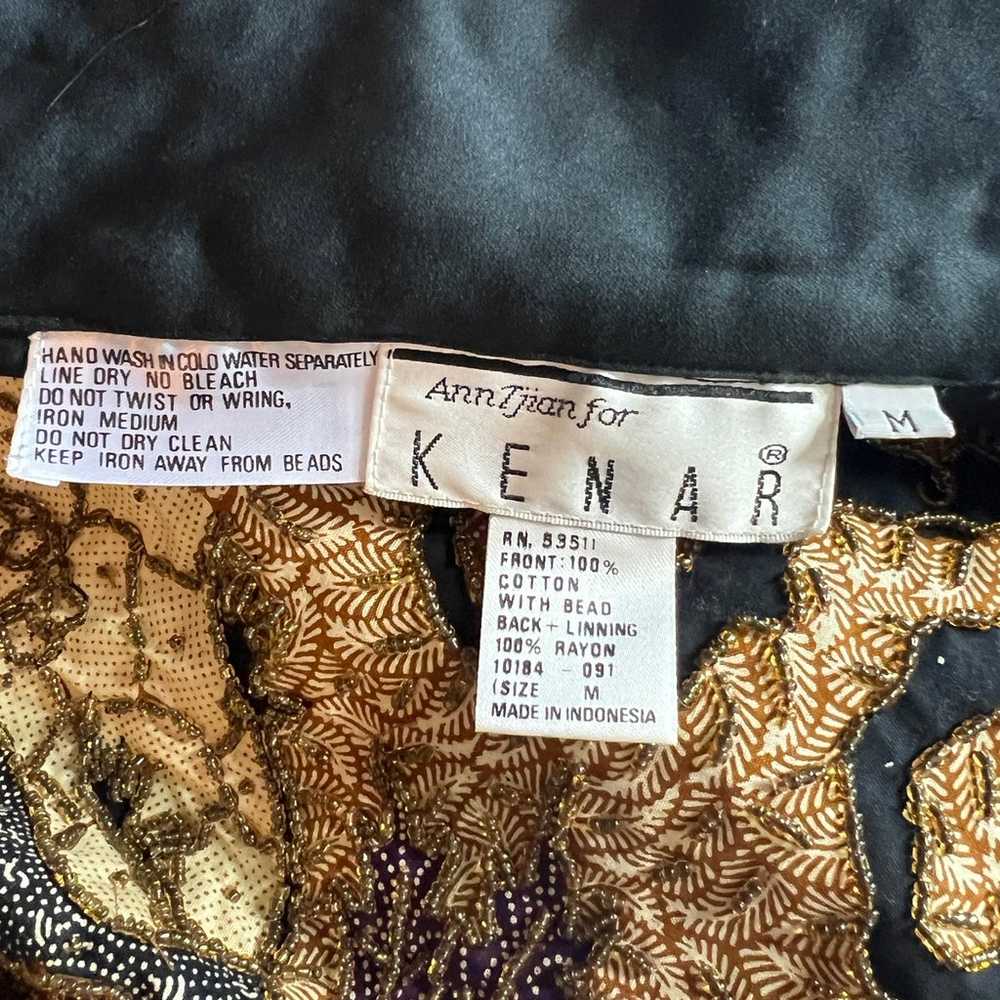 Vintage Ann Tijan For Kenar Abstract Beaded Vest … - image 10