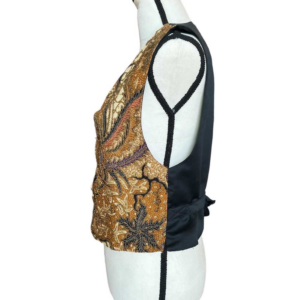 Vintage Ann Tijan For Kenar Abstract Beaded Vest … - image 4