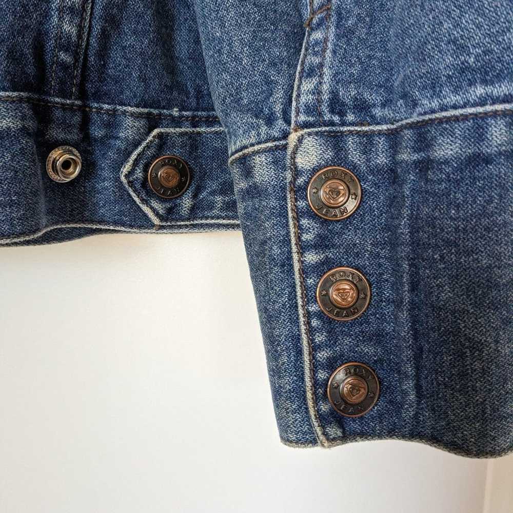 Rare Vintage Roxy Denim Jacket Size M - image 10