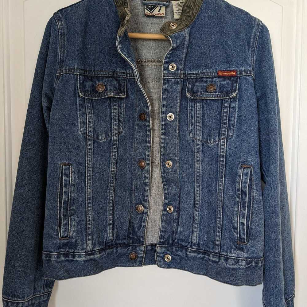 Rare Vintage Roxy Denim Jacket Size M - image 1
