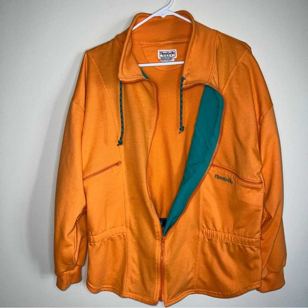 Reebok Sport Vintage Orange Zipper Sweatshirt Jac… - image 4