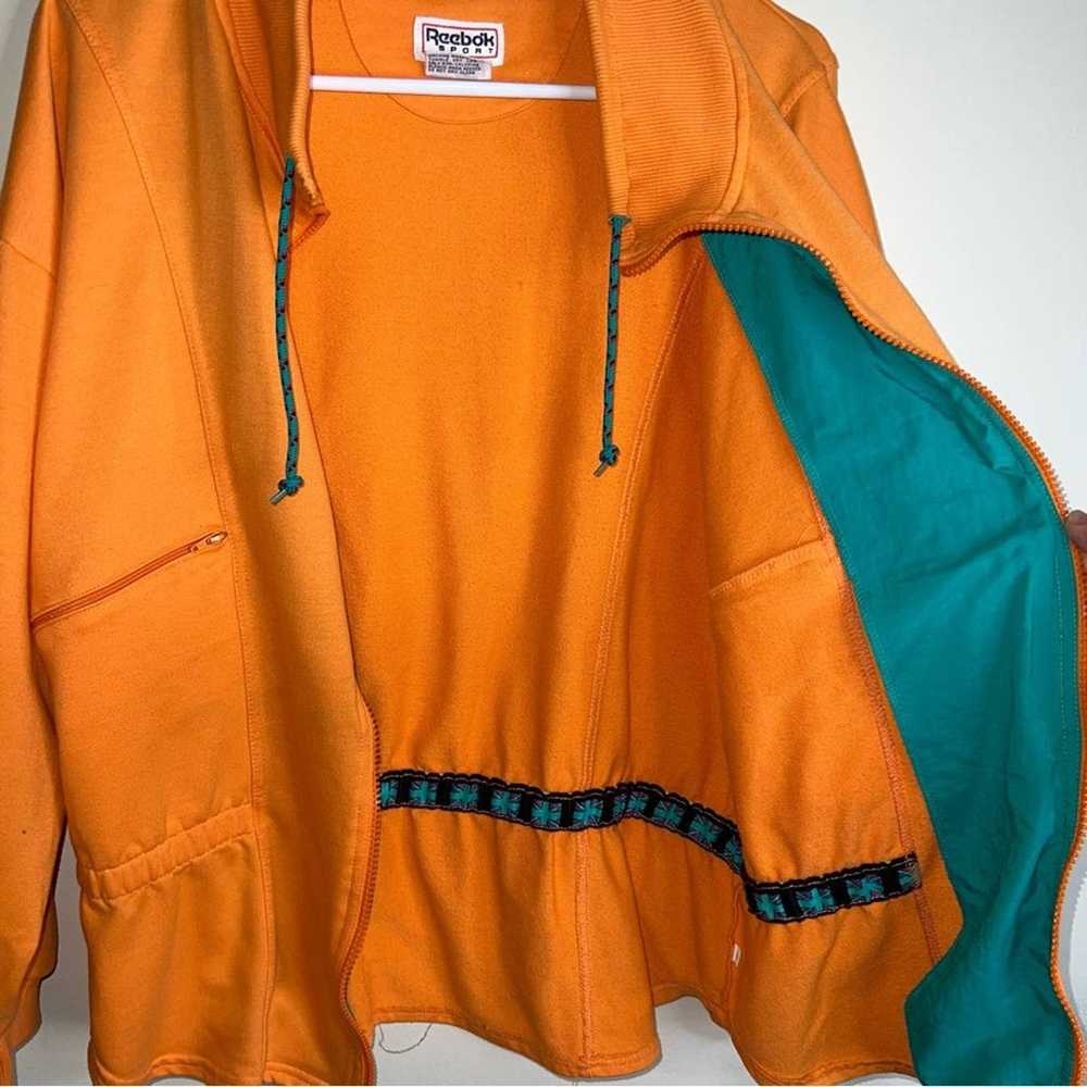 Reebok Sport Vintage Orange Zipper Sweatshirt Jac… - image 5
