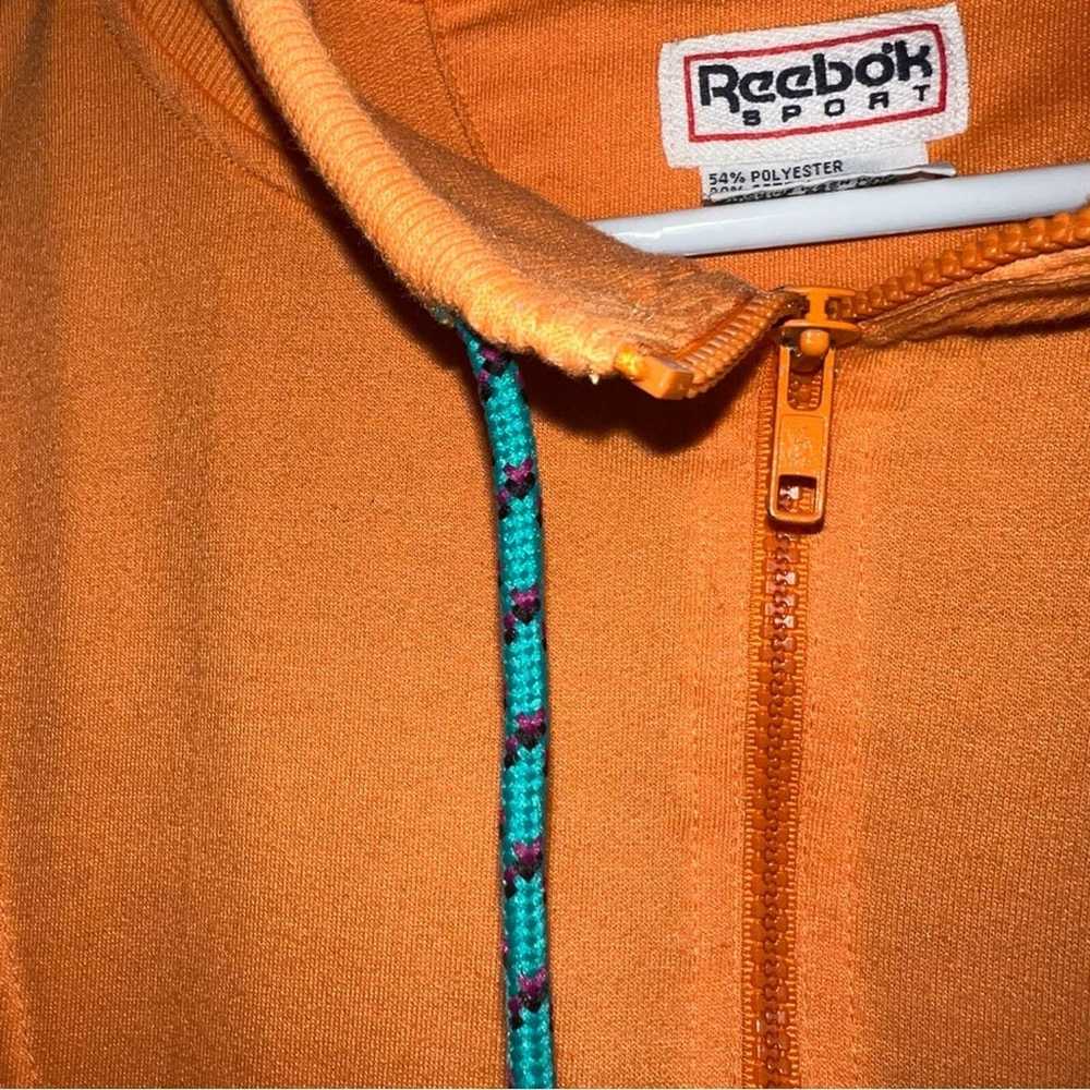 Reebok Sport Vintage Orange Zipper Sweatshirt Jac… - image 7