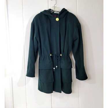 Braefair Vintage Green Wool Hooded Jacket - image 1