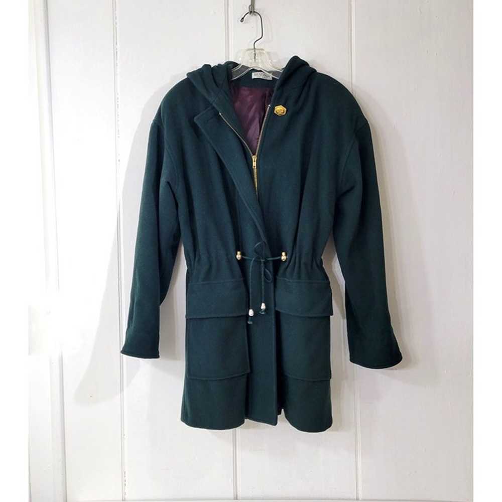 Braefair Vintage Green Wool Hooded Jacket - image 8