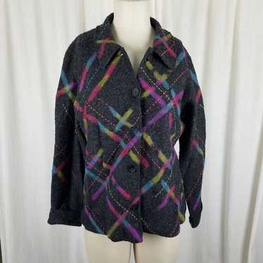 Vintage Talbots 100% Wool Argyle Plaid Blazer Jac… - image 1