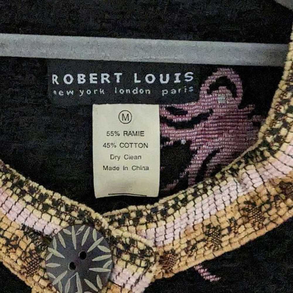 Vintage Robert Louis Butterfly Needlepoint Jacket… - image 3