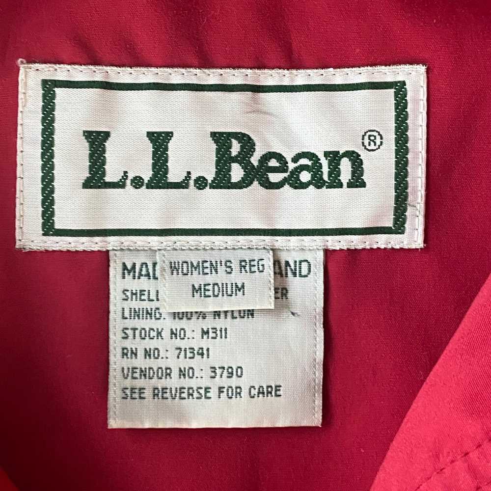 Vintage LL Bean Red Hooded Long Maxi Duster Rain … - image 3