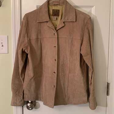 Vintage A.M.I Tan Leather & 100% SILK Jacket