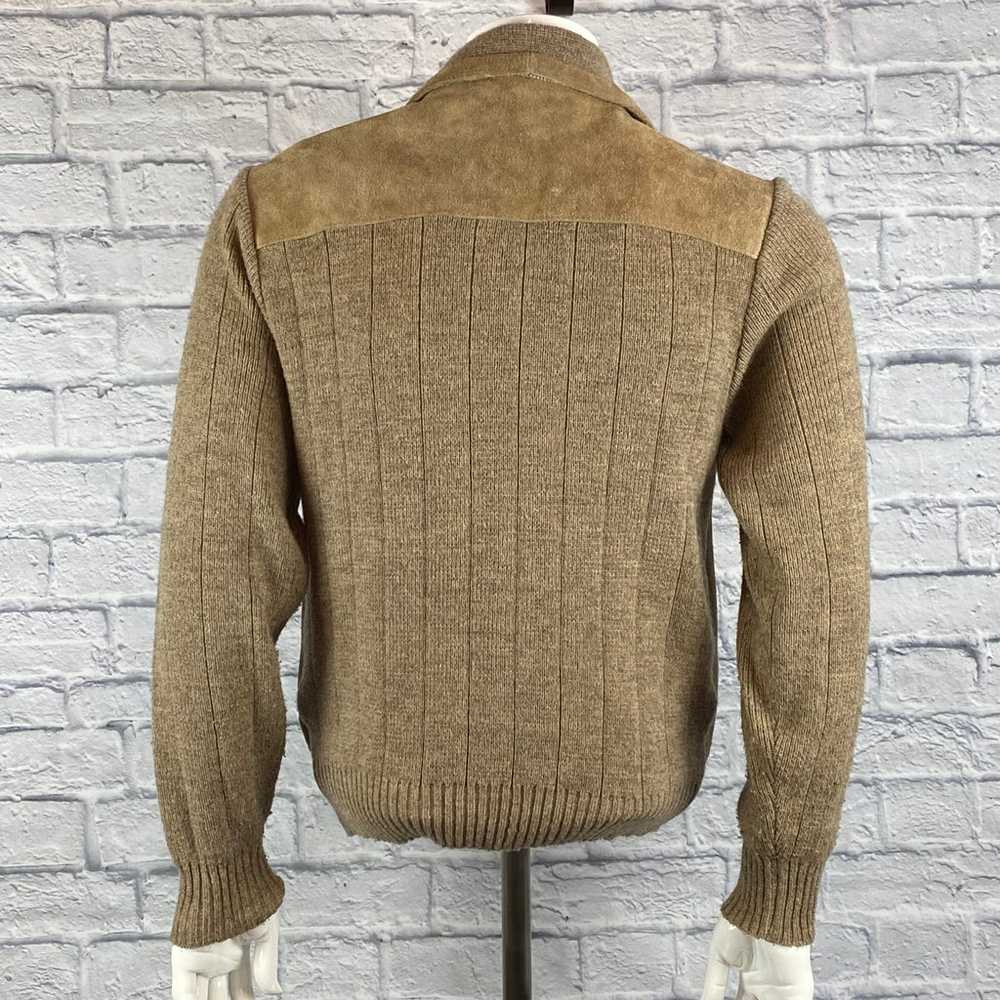 Vintage 1970s Ballymoor Suede Zip Sweater - image 5