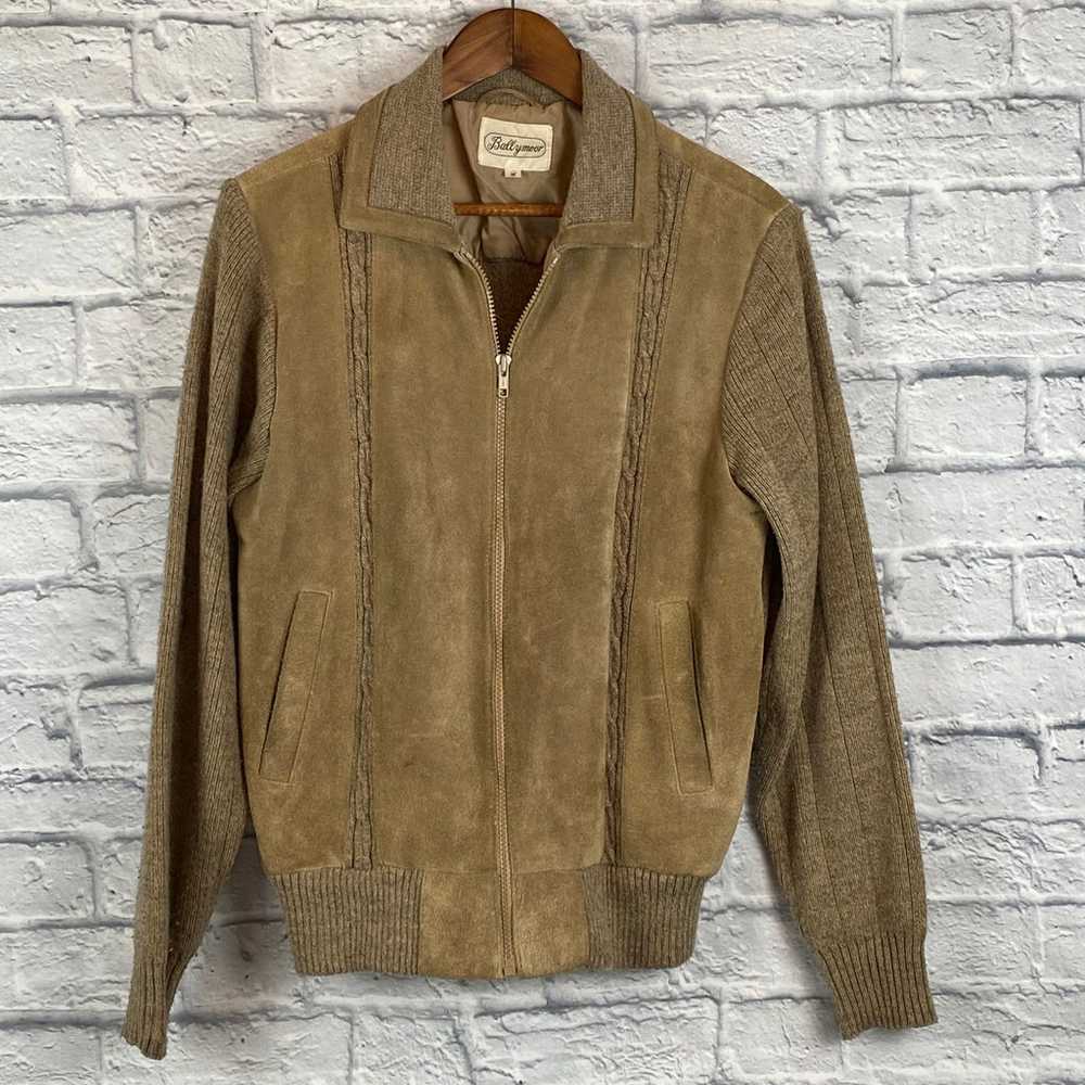 Vintage 1970s Ballymoor Suede Zip Sweater - image 6