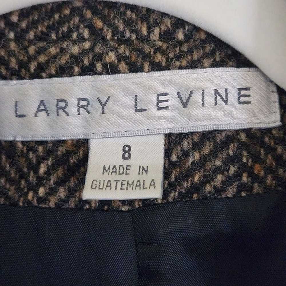 Vintage 70s Speckled Chevron Wool Tweed Larry Lev… - image 7