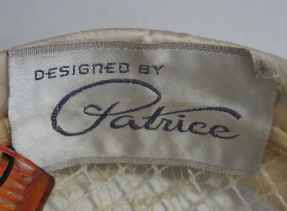 Vintage Velvet Hat, Feathers & Beads & Netting, B… - image 7