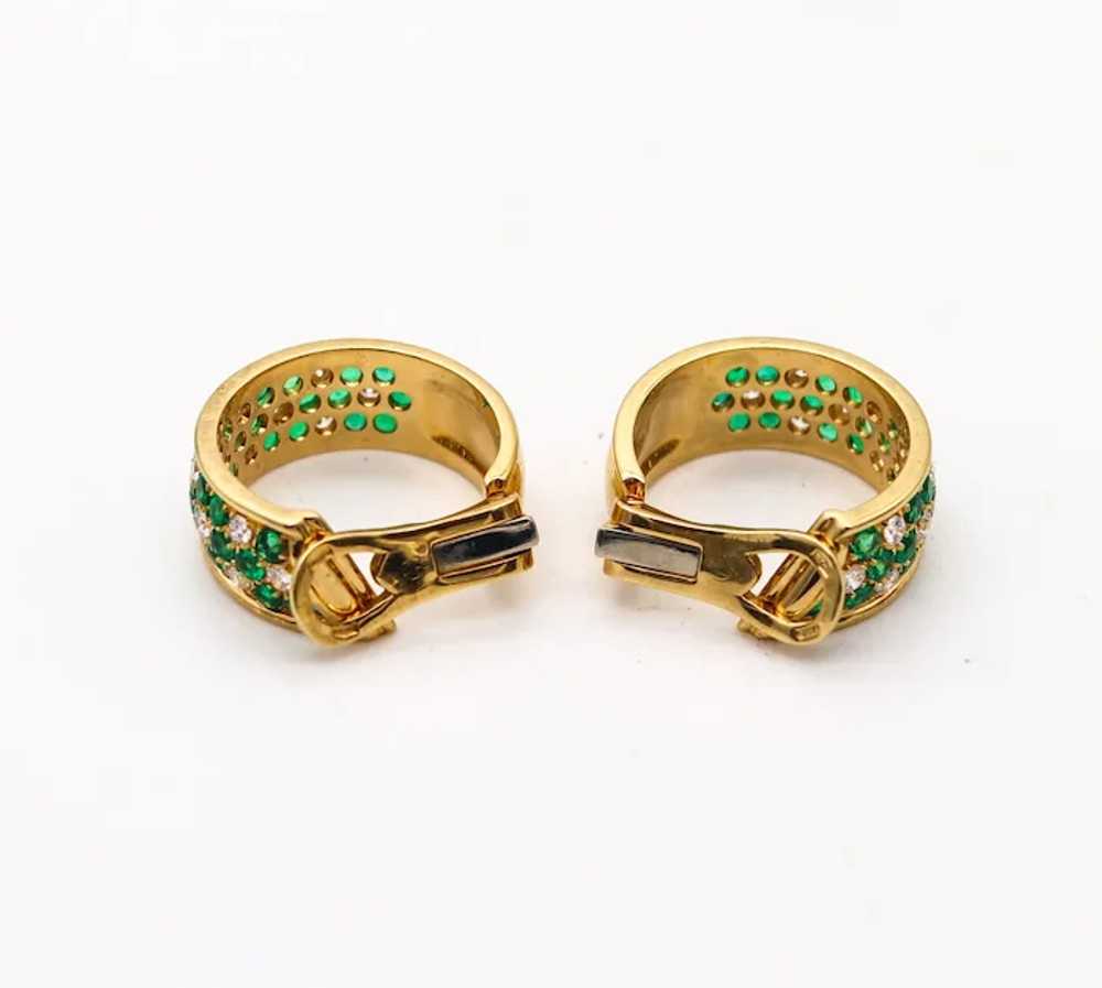 Ambrosi Milano Hoop Earrings In 18kT Gold With 6.… - image 4