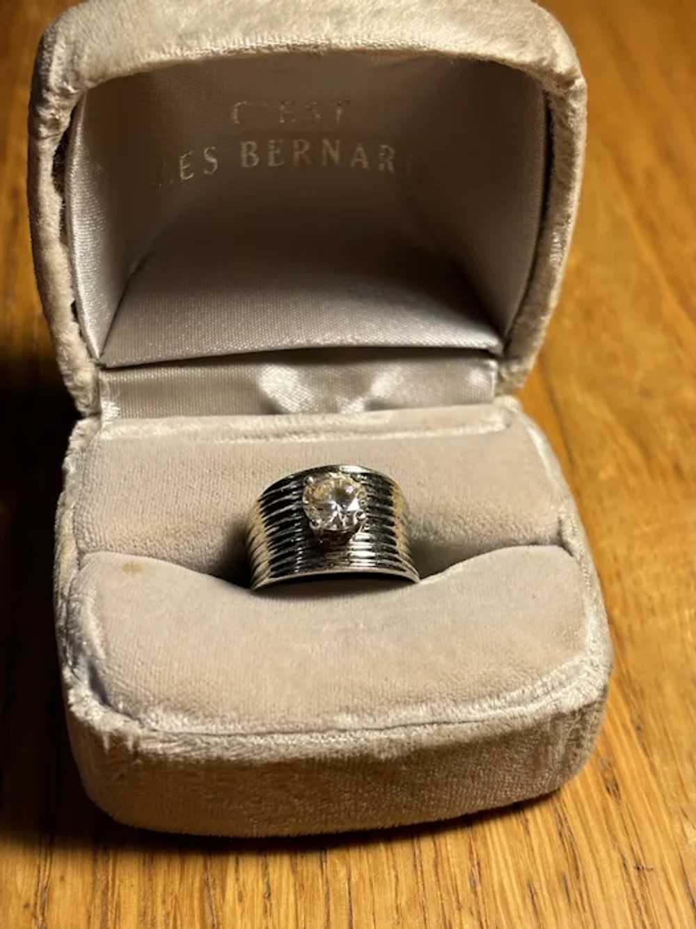 Signed Panetta Sterling Ring in Les Bernard Ringb… - image 8