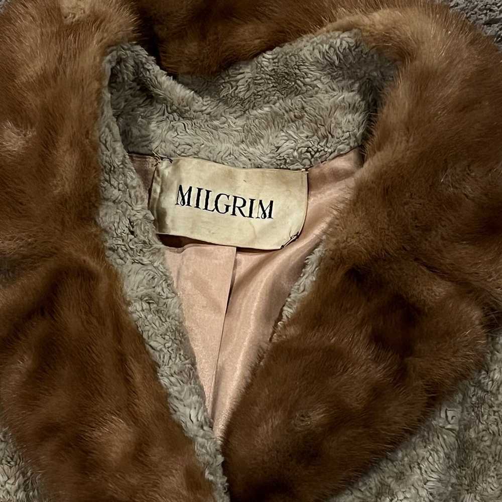 Vintage mink collar coat - image 2