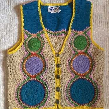 Retro 70s Crochet Vest - image 1
